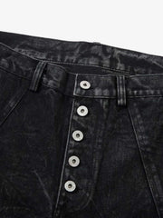 High Street Functional Structured Design Tie-Dye Baggy Jeans