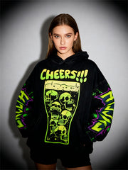 Kapuzenpullover mit Figure&Wing-Grafikdruck und schrägen Taschen