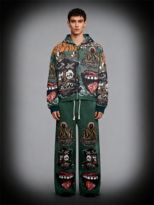 Trendy graffiti style Jesus bless everyone sweatshirt