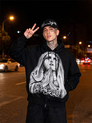 Mary Bless Me Hooded Fashion Sweatshirt