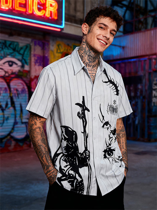 Inverted cross handsome hand painted shirt