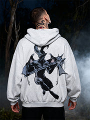 Angel or devil in our thoughts printed sweatshirt