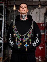 Shiny rhinestone comfortable sweatshirt