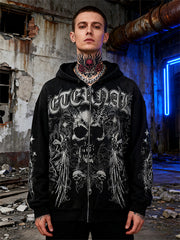 Dark Hell Lord Skull Print Sweatshirt