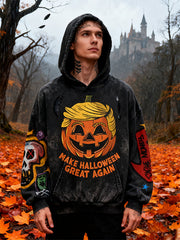 Halloween pumpkin head funny print fashion sweatshirt