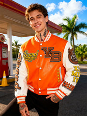 New splicing lightweight rap baseball jacket