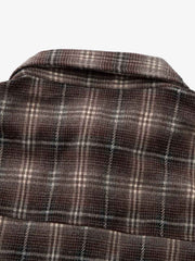 Cotton Street Distressed Plaid Faux Two-Piece Shirt