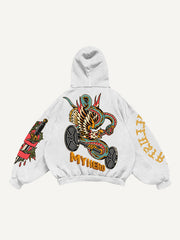 Fitness Barbell Giant Wolf Street Tattoo Sweatshirt