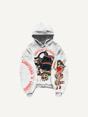 Tengshe Black Panther Skull Sweatshirt