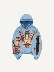 Sexy beauty motorcycle trendy sweatshirt