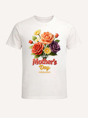 Wish My Mom Be Bright And Happy Like Flowers Short Sleeve
