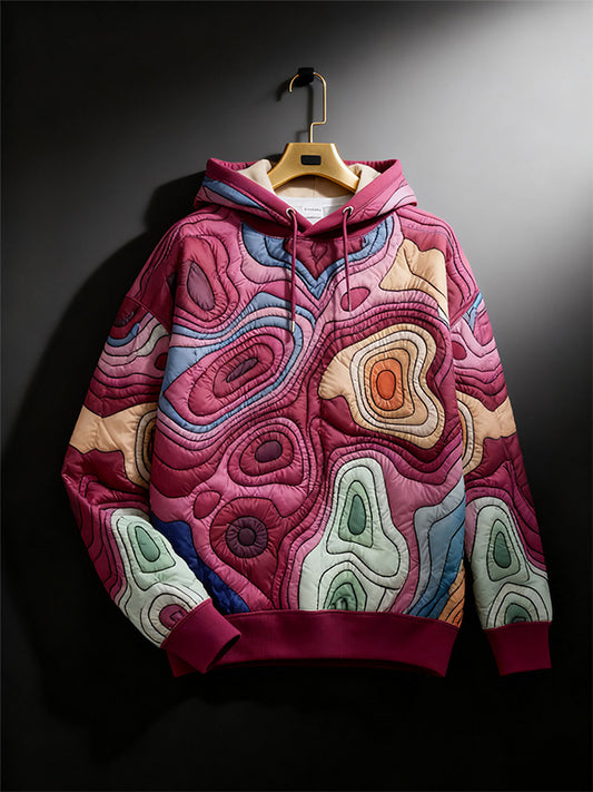 Textured craft effect warm news weather map personalized sweatshirt