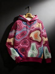 Textured craft effect warm news weather map personalized sweatshirt