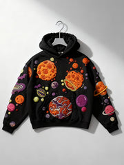 We are from the Happy Planet! Patch Printed Y2K Sweatshirt