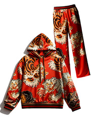 Hand-painted artist series dragon and tiger beast sweatshirt