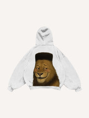 Cute and funny lion curly hair fashion sweatshirt