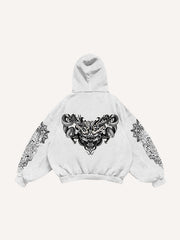 Kapuzenpullover mit Figure&Wing-Grafikdruck und schrägen Taschen