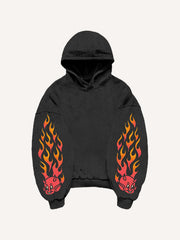 Comfortable gourmet character tattoo print sweatshirt