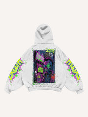 Kapuzenpullover mit Figure&Wing-Grafikdruck und schrägen Taschen