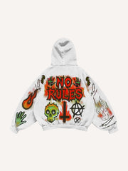 Graffiti hand-painted art sweatshirt