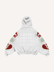 Sexy Monroe girl print distressed street style sweatshirt