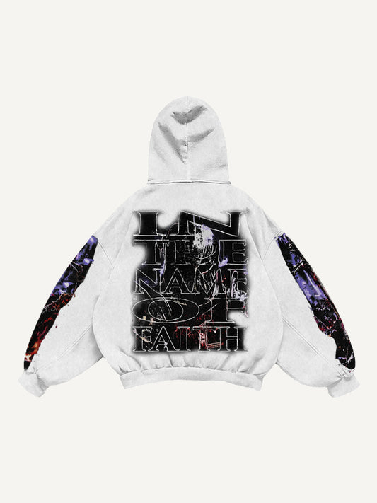 Hand-painted dark style rap sweatshirt