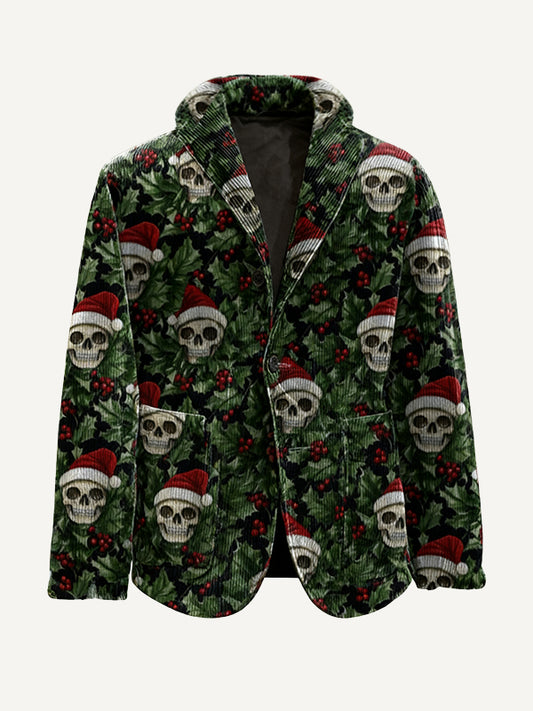 Christmas-themed artist-print blazers