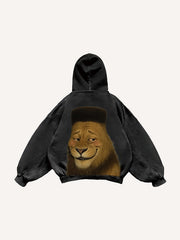 Cute and funny lion curly hair fashion sweatshirt