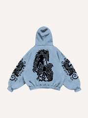 Totem Tattoo Giant Wolf Hoodie