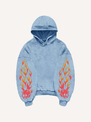 Comfortable gourmet character tattoo print sweatshirt