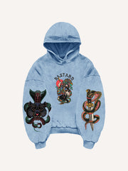 Japanese Tattoo Story Dragon Slaying Print Sweatshirt