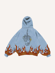 Holy Cross Flame Skull Rap Sweatshirt