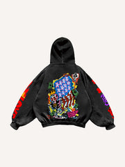 Halloween Graffiti Skull Funny Print Fashion Sweatshirt