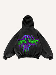 Kapuzenpullover mit Figure&Wing-Grafikdruck und schrägen Taschen