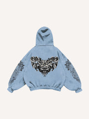 Kapuzenpullover mit Figure&Wing-Grafikdruck und schrägen Taschen