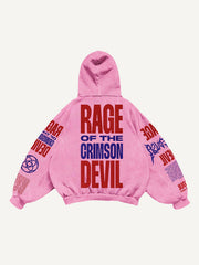 Hand-painted sexy female devil textured sweatshirt