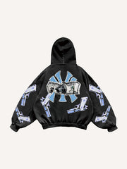 Fashion rejects violence printed sweatshirt