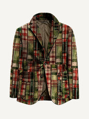 Christmas-themed artist-print blazers