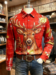 Christmas festive reindeer dads gift shirt