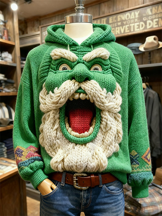 Happy Santa Claus 3D Print Funny Hoodie