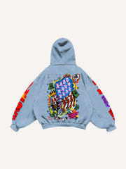 Halloween Graffiti Skull Funny Print Fashion Sweatshirt