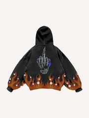 Holy Cross Flame Skull Rap Sweatshirt