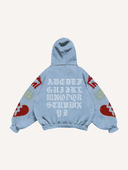 Sexy Monroe girl print distressed street style sweatshirt