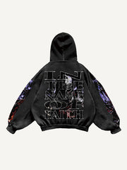 Hand-painted dark style rap sweatshirt