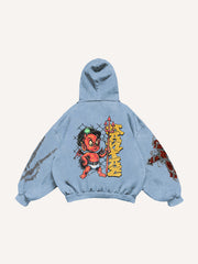 Angel or Devil Street Print Sweatshirt