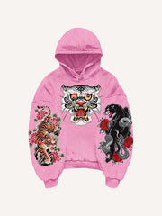 Trendy retro tattoo style high-definition printed sweatshirt