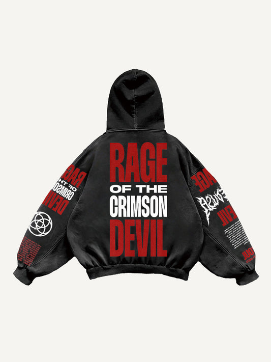 Hand-painted sexy female devil textured sweatshirt