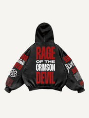 Hand-painted sexy female devil textured sweatshirt