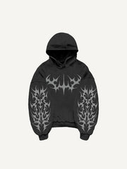 Designer classic distressed floral print sweatshirt