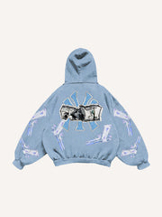 Fashion rejects violence printed sweatshirt